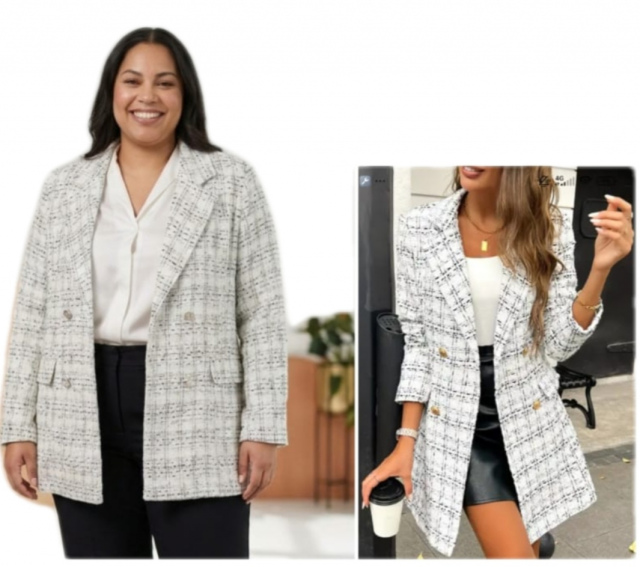 Plus Size Blazer Coat